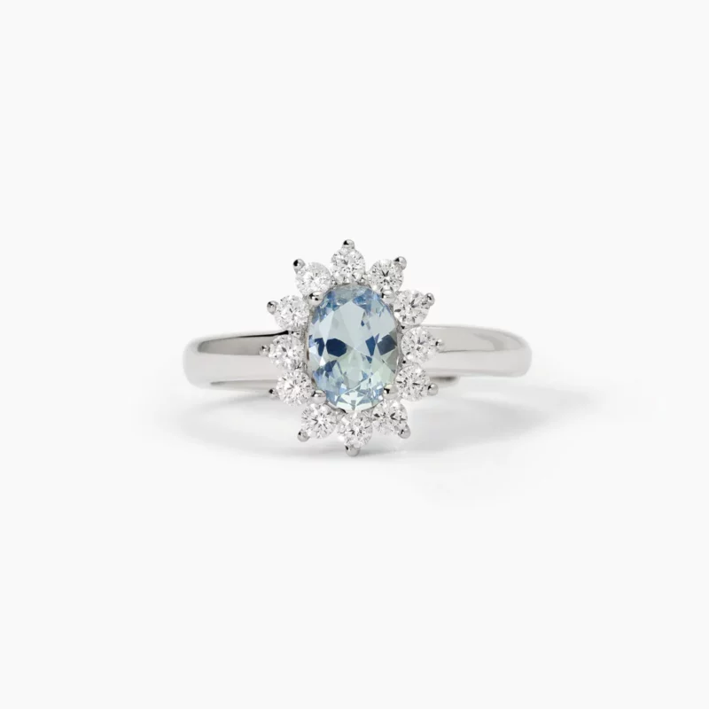 anello argento azzurro regina mabina donna