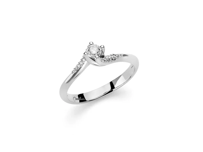 anello solitario fidanzamento diamanti oro miluna