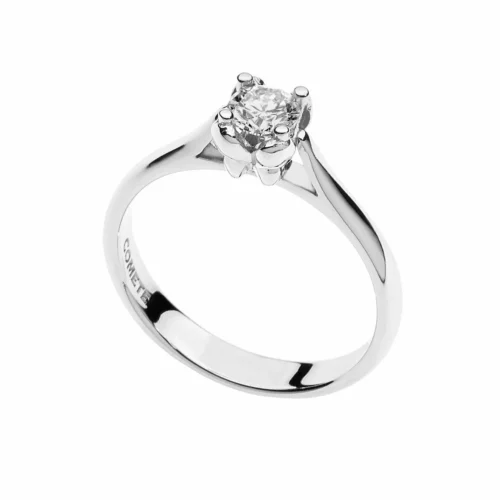 anello fidanzamento solitario diamante comete