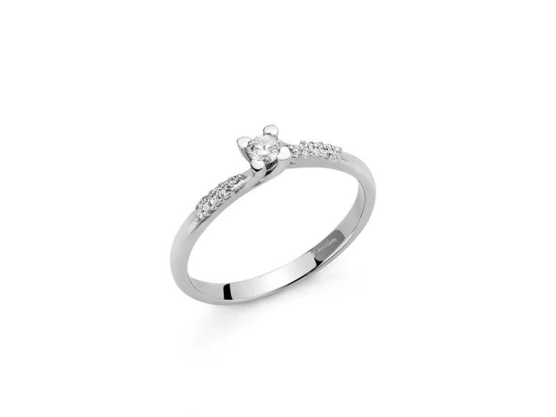 anello fidanzamento solitario diamante miluna