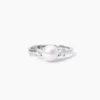 anello in argento con perla e zirconi
