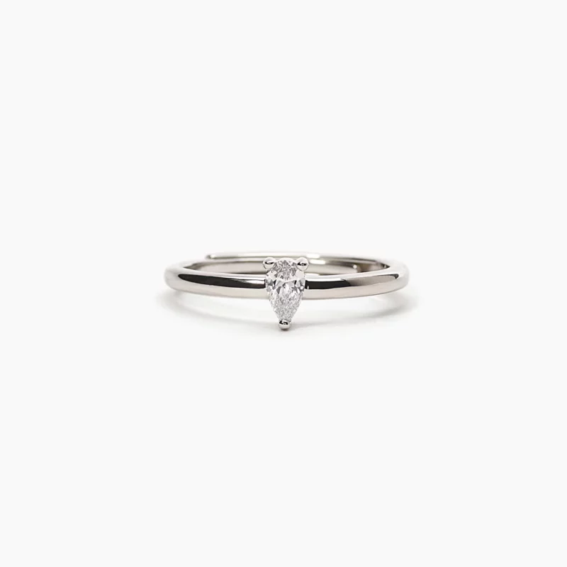 anello solitario con pietra ovale in argento donna mabina gioielli