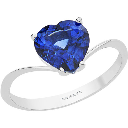 anello in oro 750 a forma di cuore blu comete gioielli