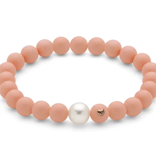 bracciale elasticizzato rosa perla miluna