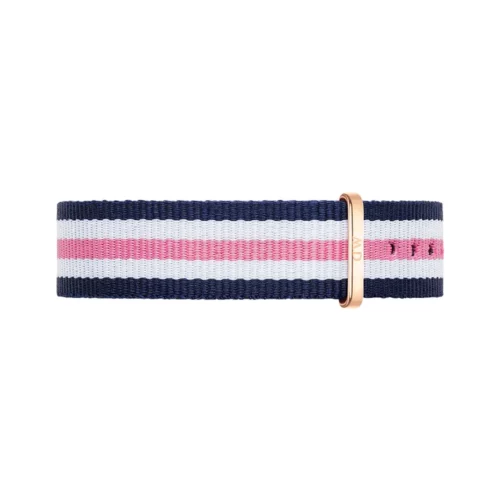 cinturino stoffa donna strisce rosa e blu daniel wellington