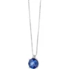 Collana Donna Comete Gioielli in Oro con Zaffiro Blu e Diamante