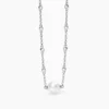 collana perla e zirconi in argento mabina gioielli