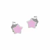 orecchini in argento con stellina rosa nanan gioielli
