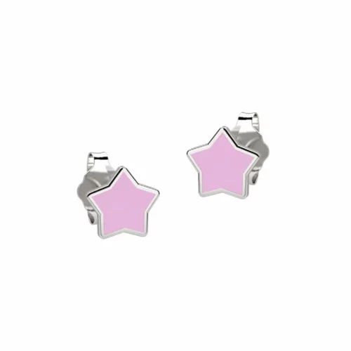 orecchini in argento con stellina rosa nanan gioielli