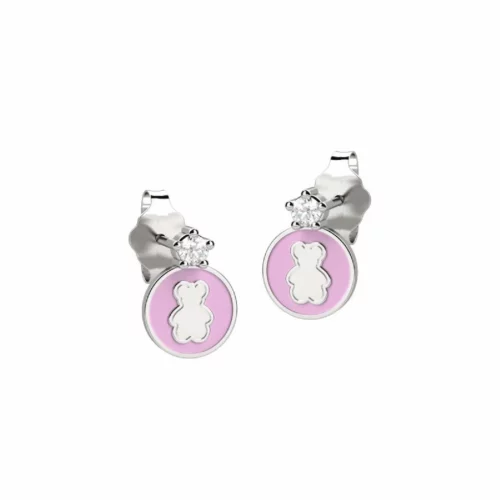 orecchini con orecchini bimba orso rosa nanan gioielli