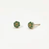 orecchini a forma di fiore in verde in argento mabina gioielli