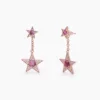 orecchini rosa con pietra fucsia con stelle xfactor donna mabina