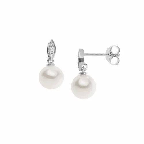 orecchini di perle e diamanti comete donna
