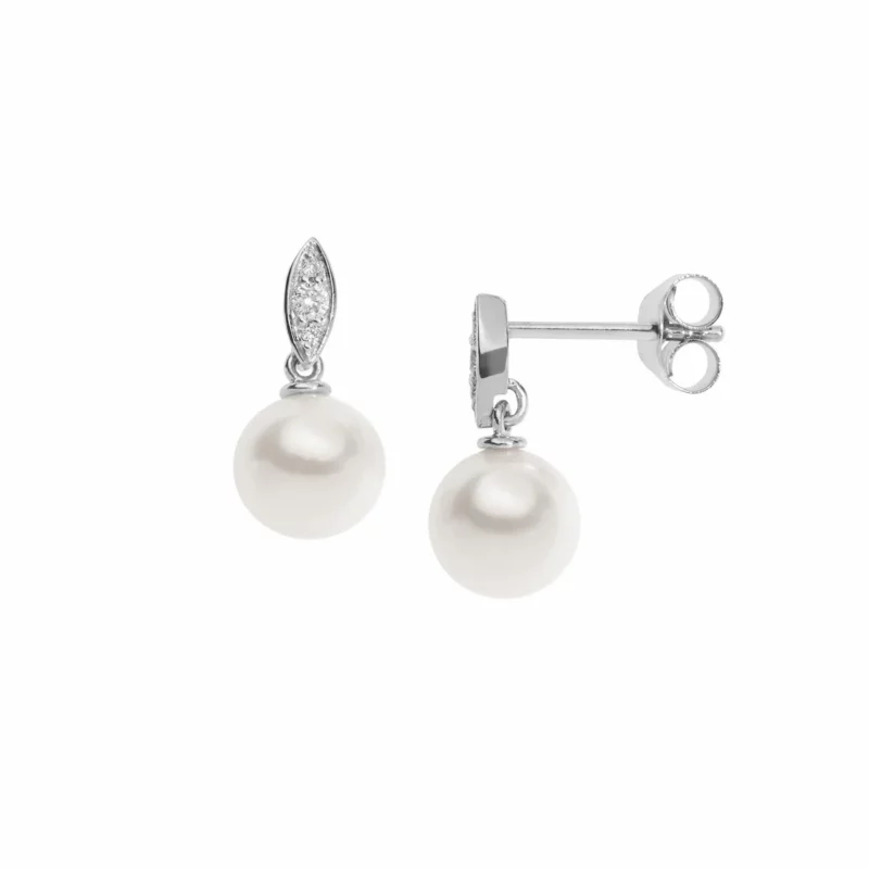 orecchini di perle e diamanti comete donna
