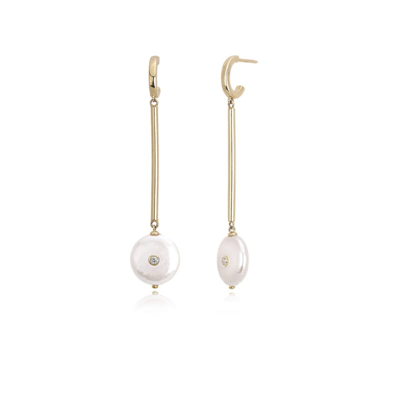 Orecchini in argento dorato perle e zirconi Mabina