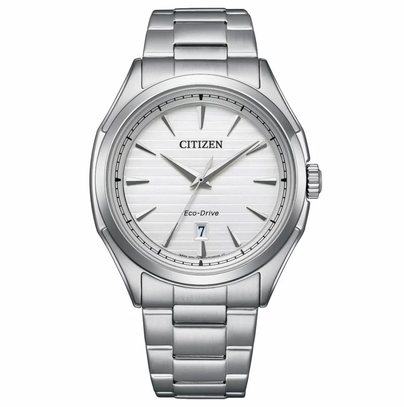 orologio classic bianco in acciaio citizen