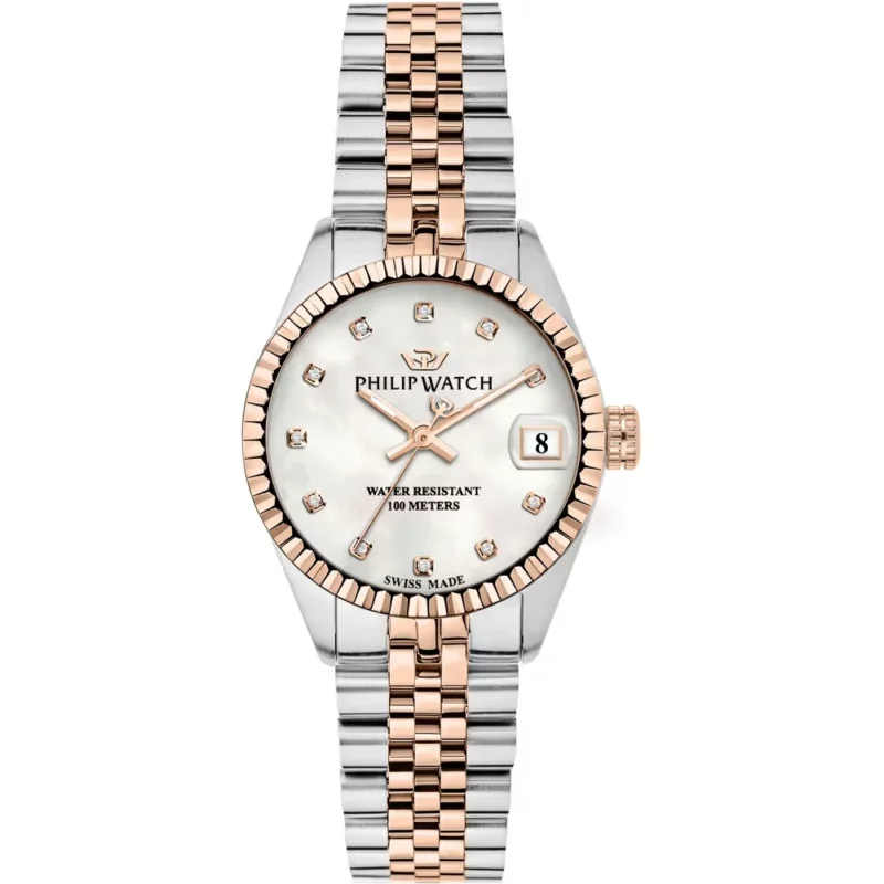 orologio donna philip watch bicolore rosè con diamanti