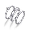set di 3 anelli veretta brosway donna in acciaio cristalli
