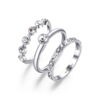 set di tre anelli in acciaio con cristalli verette brosway donna